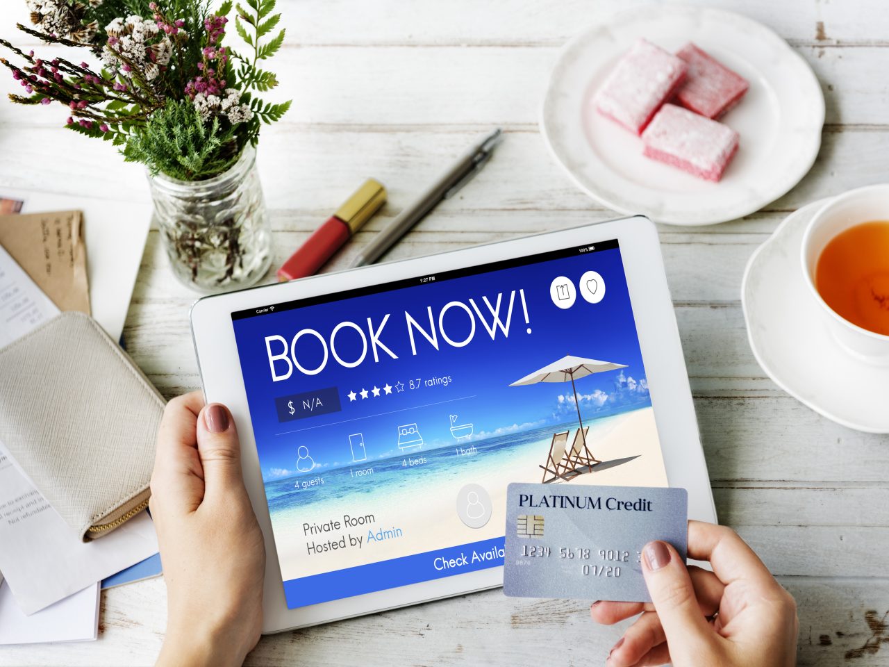 Booking Ticket Online Reservation Travel Flight Concept